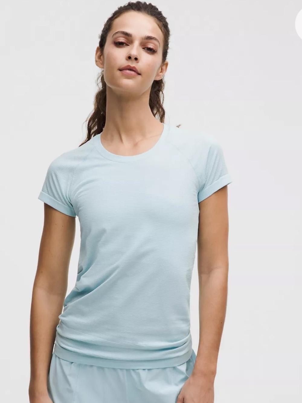 lululemon athletica Short-Sleeve Tee in Light Blue